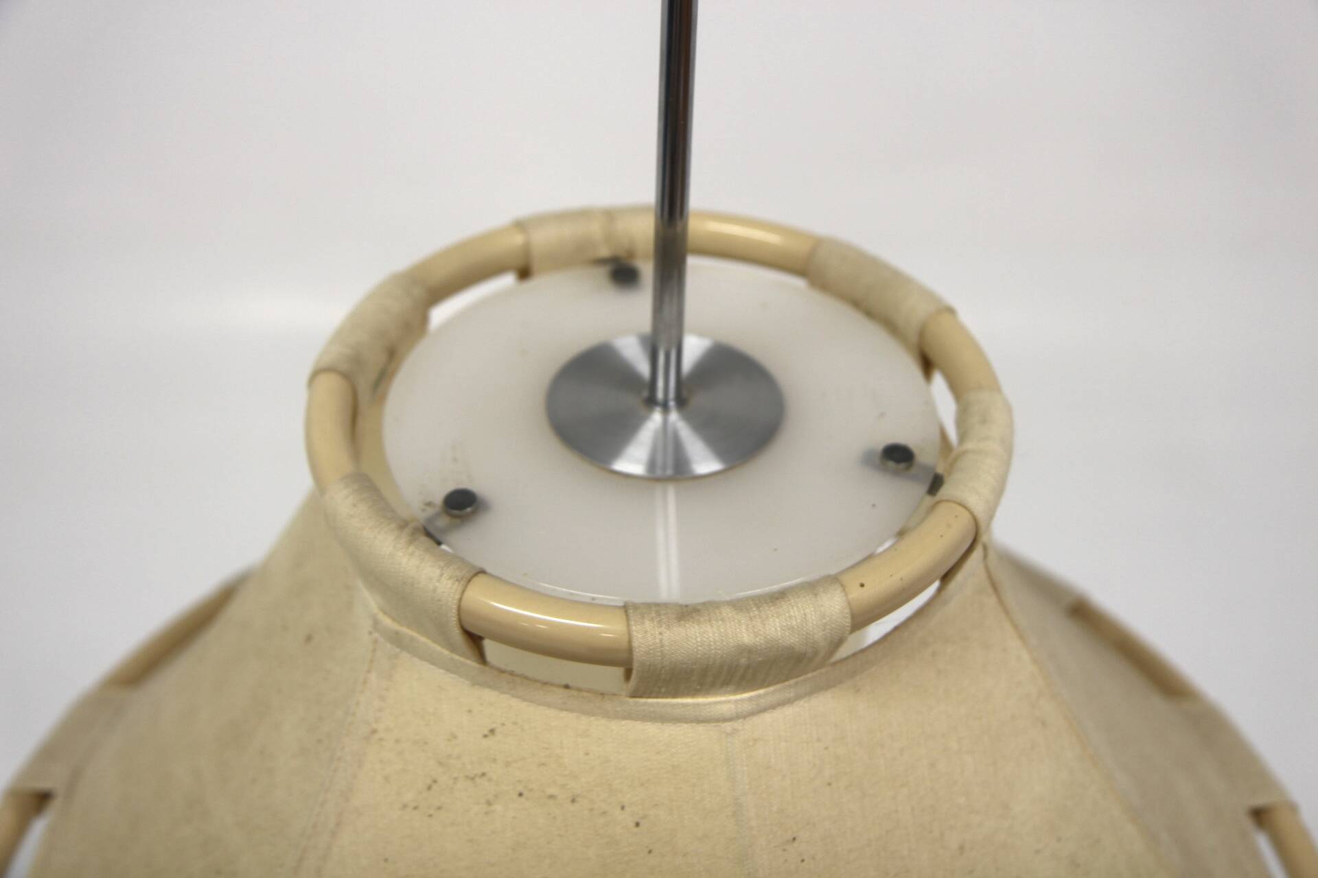 Scandinavian leather pendant light "Anna", Ateljé Lyktan, Sweden, 1970