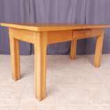 Vintage table in solid white oak