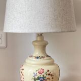 VINTAGE Ceramic Lamp with Wooden Base
