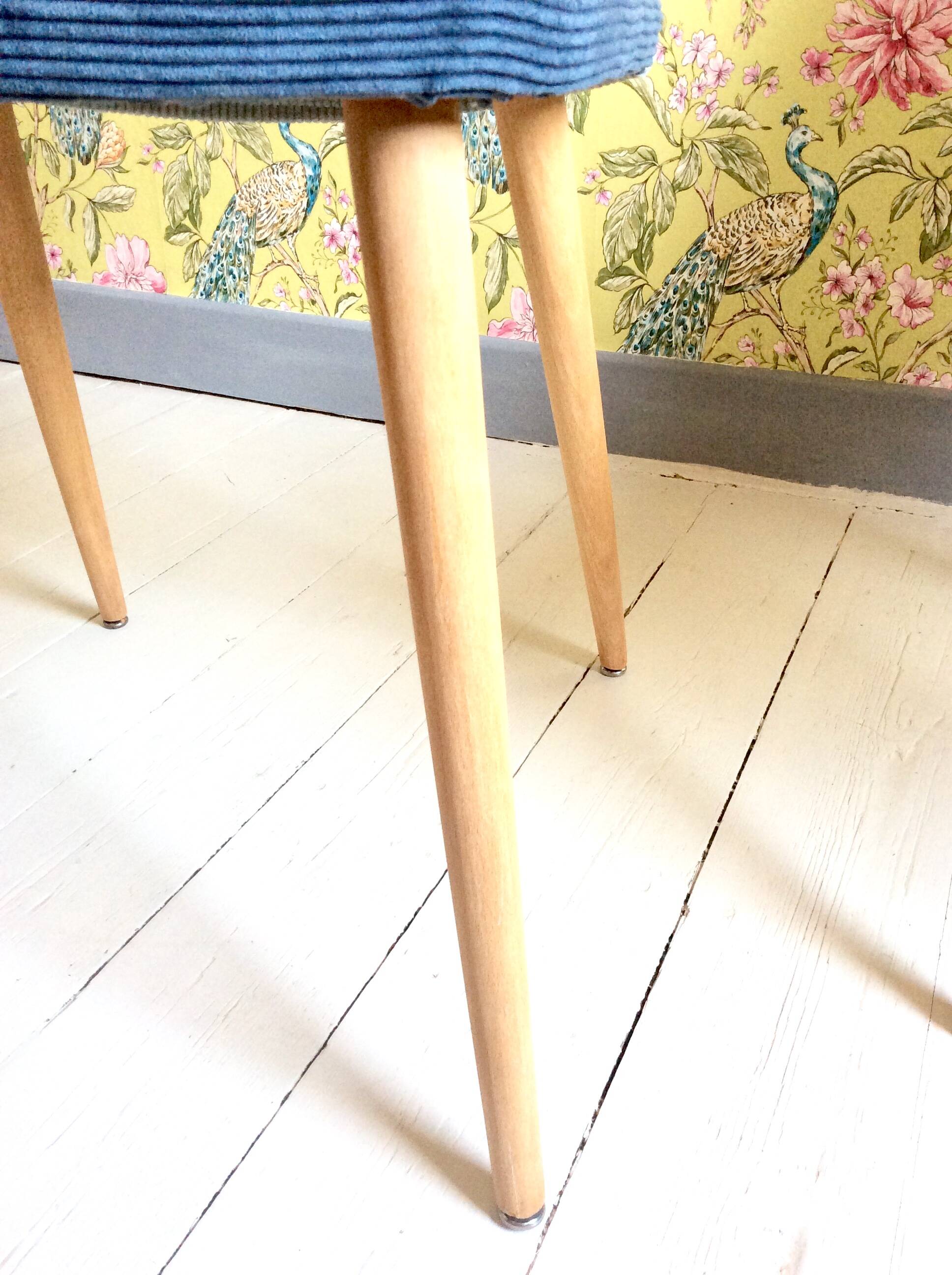 Trio of Scandinavian velvet chairs