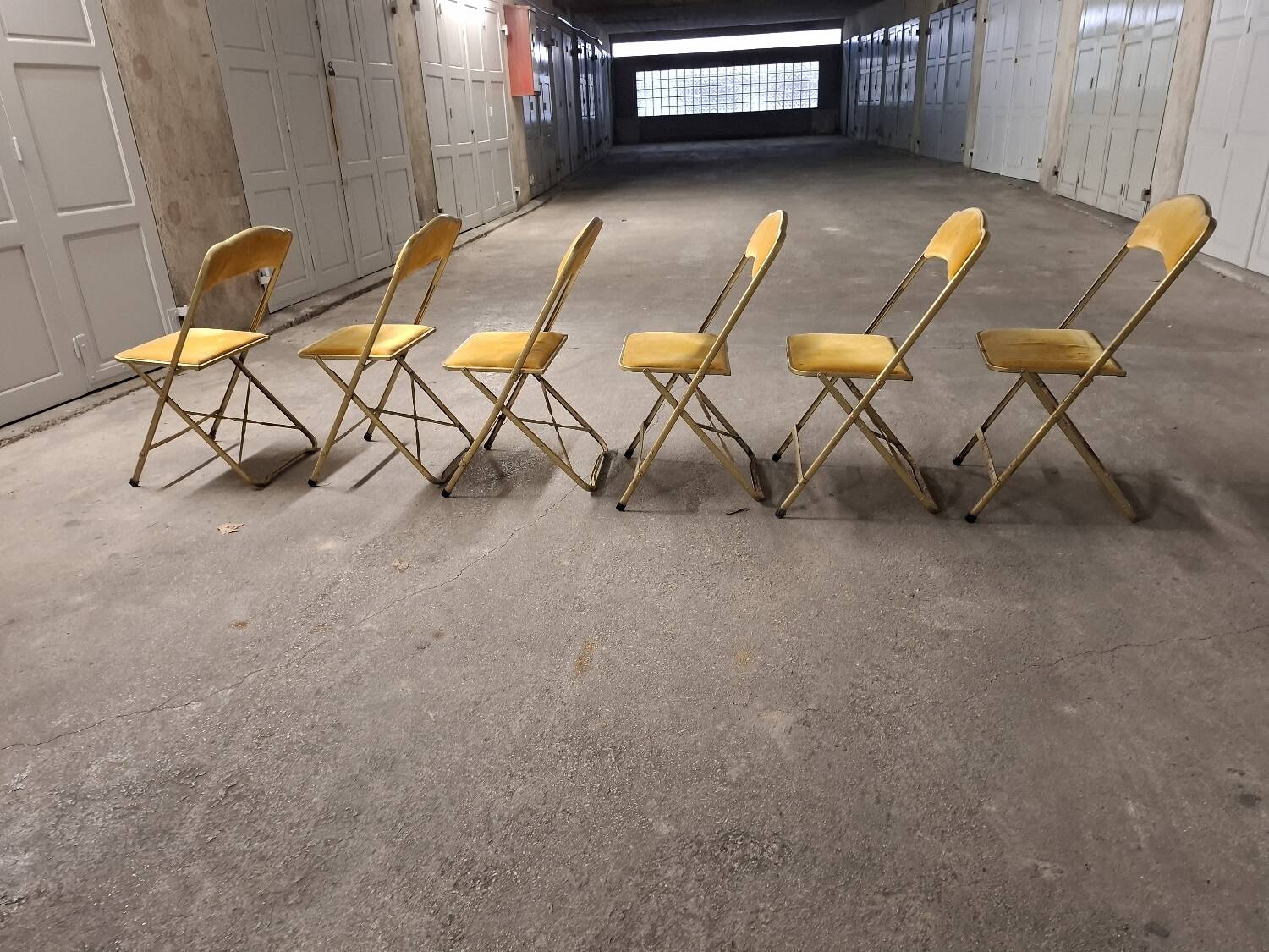 6 vintage opera folding chairs