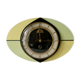 Ffr morbier clock from the 50s, in two-tone formica