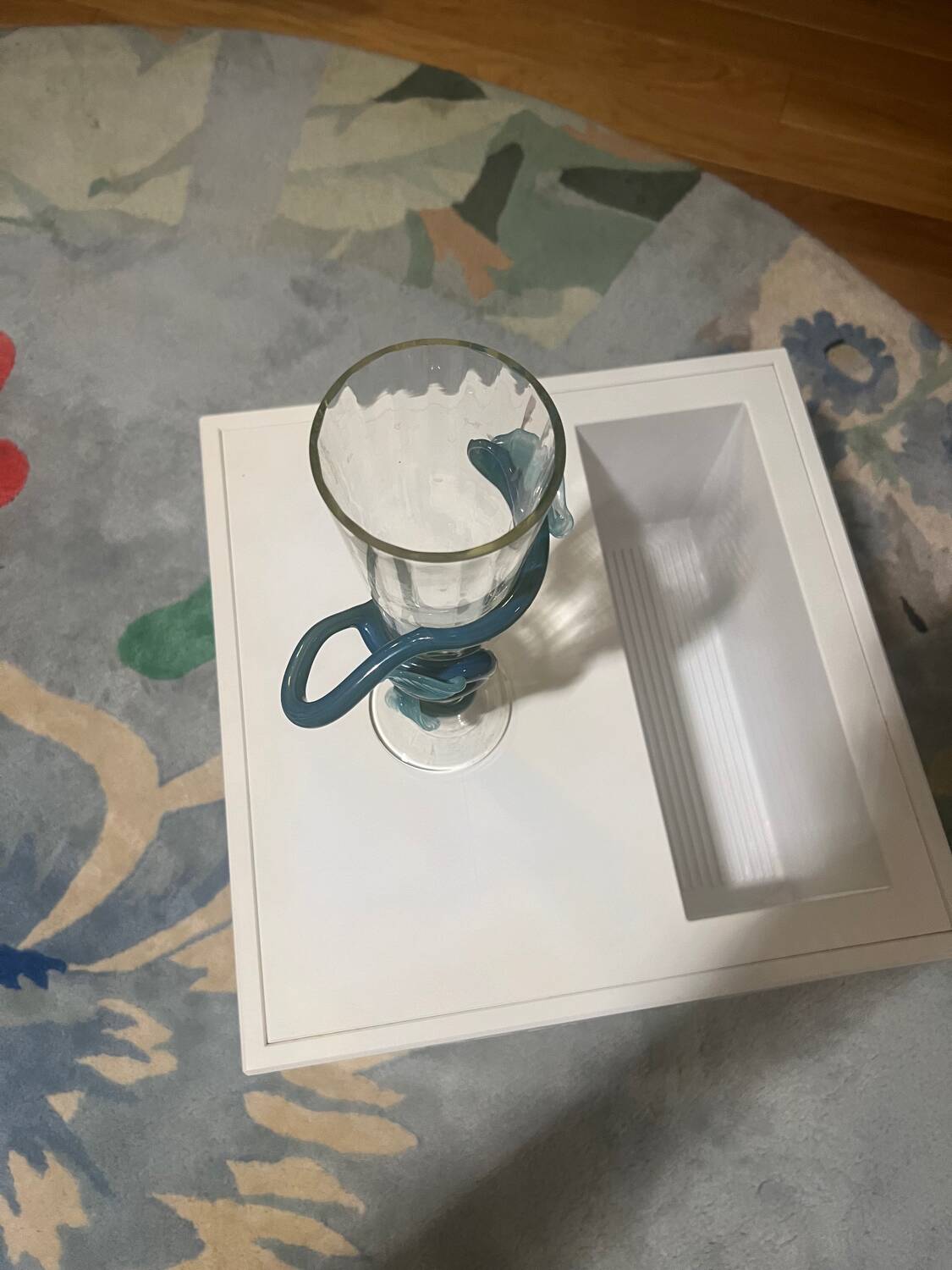 Blown glass vase. 1990