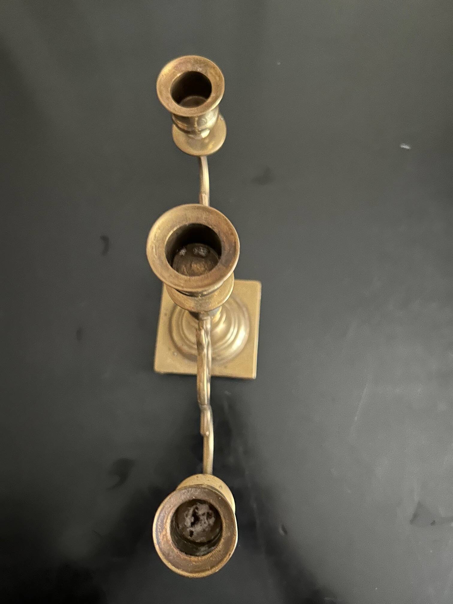 neo classic brass candle holder