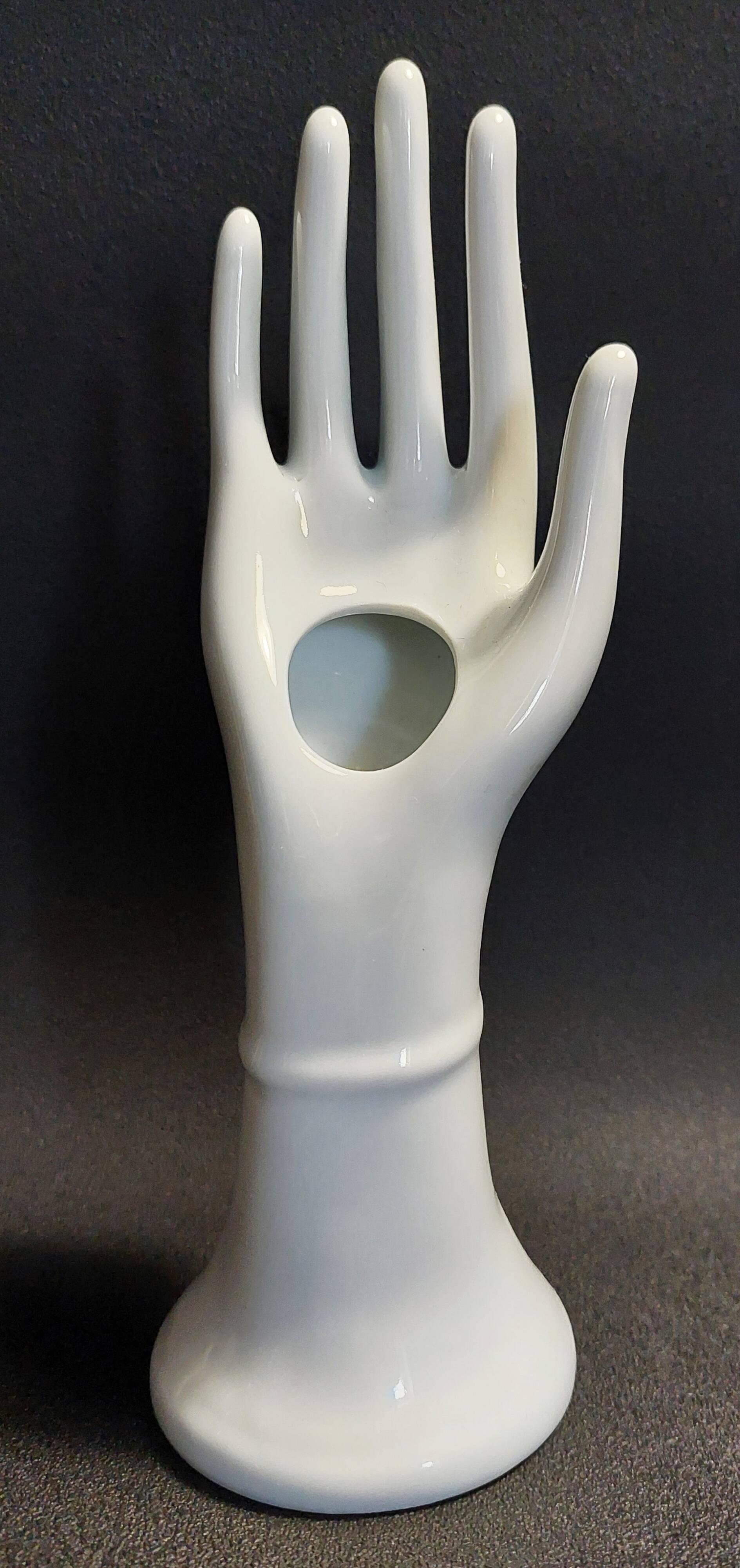 White porcelain soliflore ring holder Limoges France 20th century