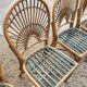 4 chaises bambou