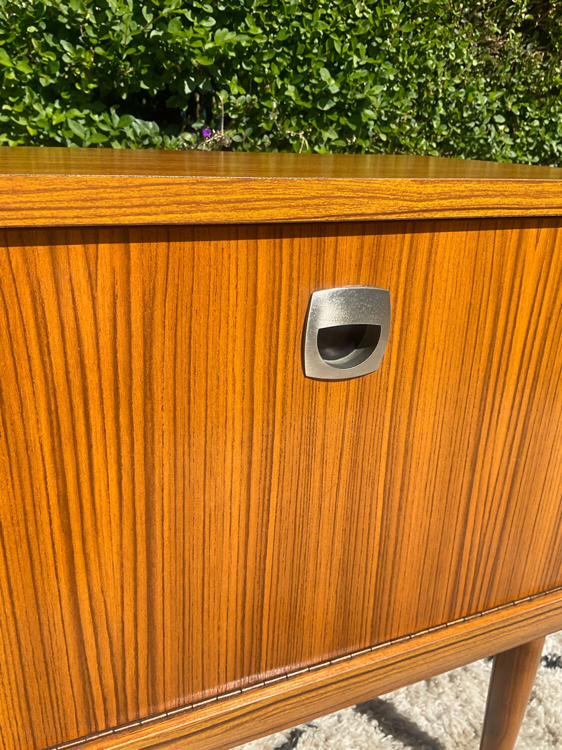 Vintage teak bedside tables from the 1970s.