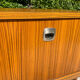 Vintage teak bedside tables from the 1970s.