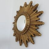 Golden Sun witch miror 60s 70s 30x30cm