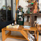 Table Basse Architecturale en Orme Massif vintage – Maison Regain