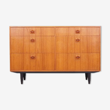 Teak chest of drawers, Danish design, 70's, production: Denmark