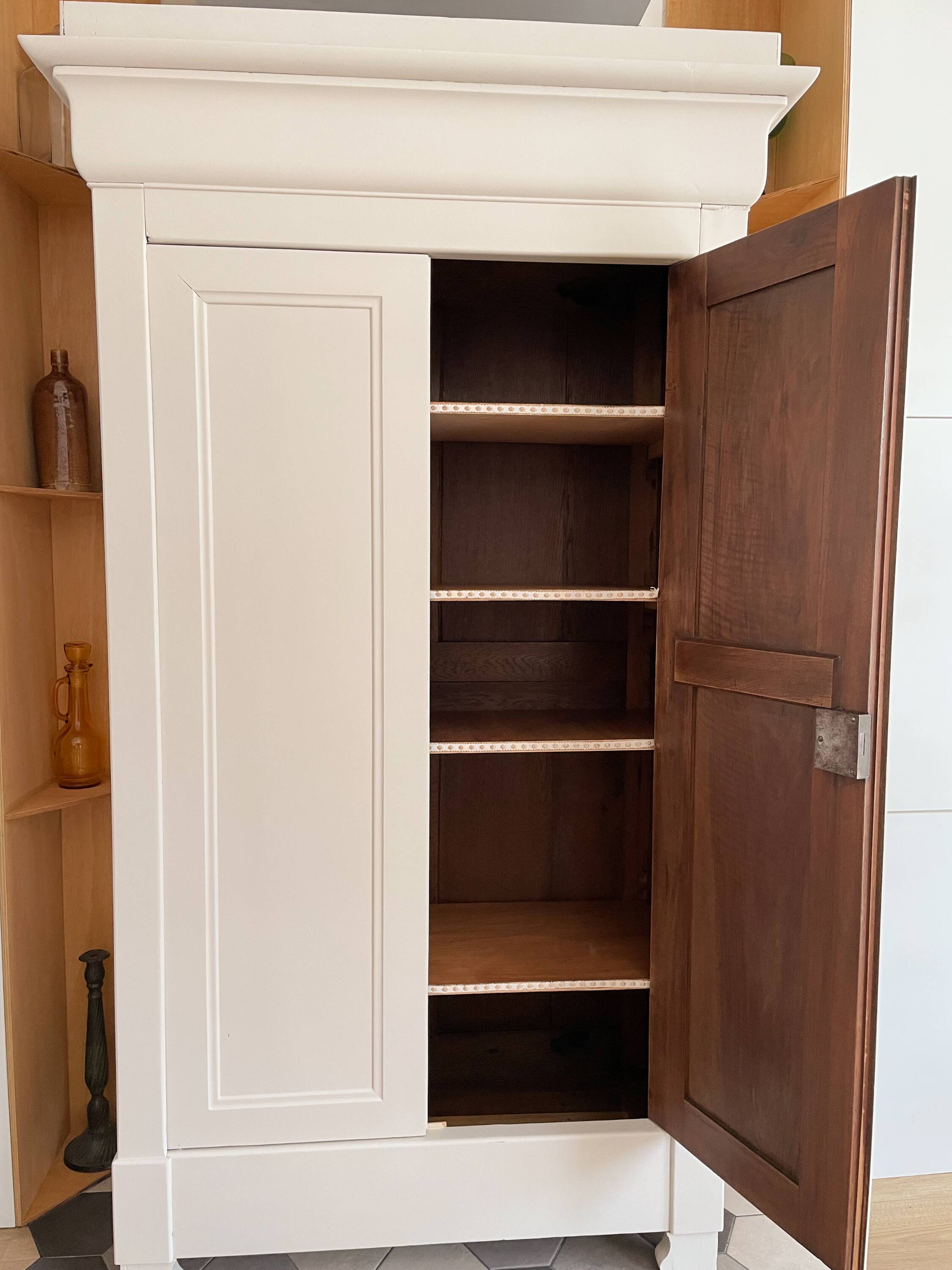 Walnut wardrobe, early 20th century