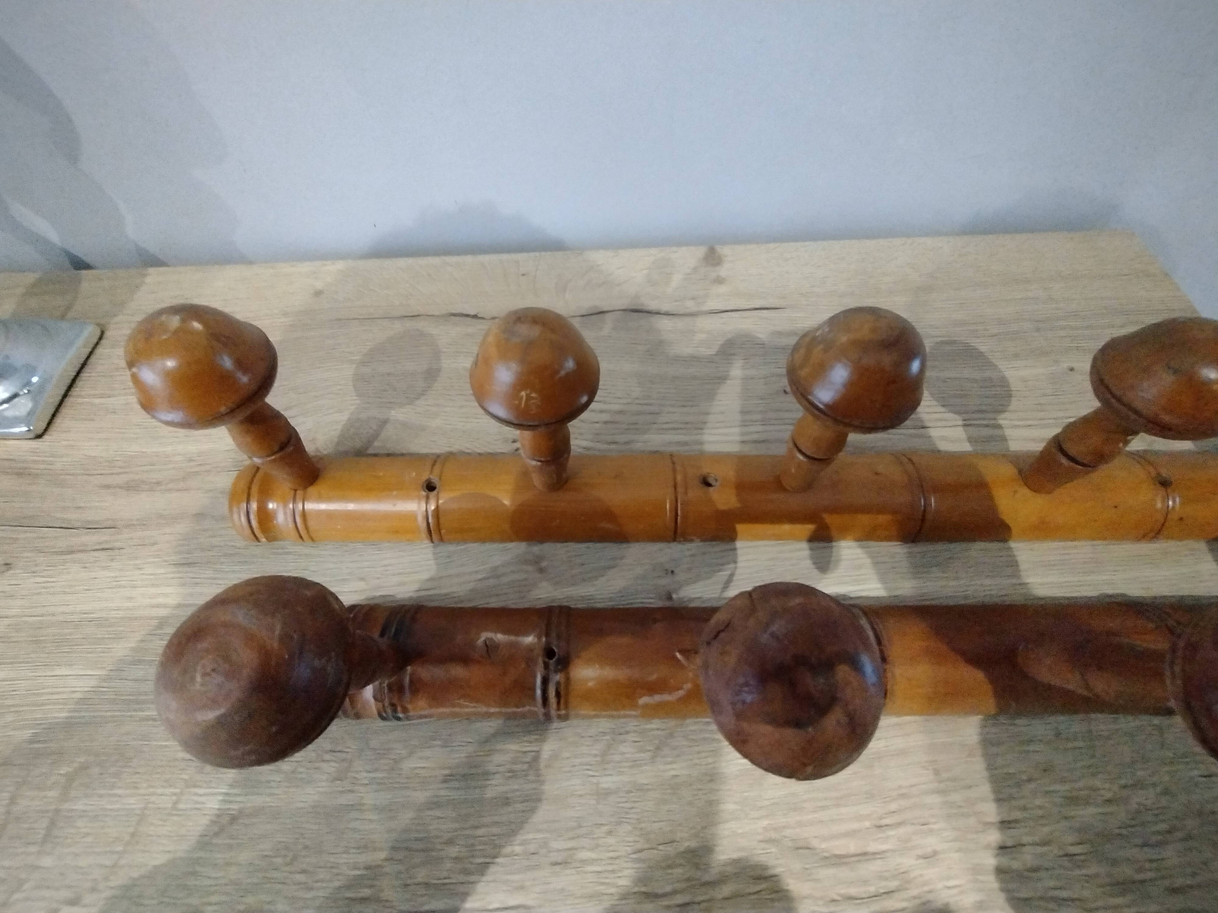 Vintage bamboo wall coat hook