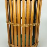 60s 70s umbrella stand umbrella holder wood metal Mid Century Design 60s