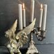 Small antique candelabrum with 5 lights in patinated brass - early 20th century
