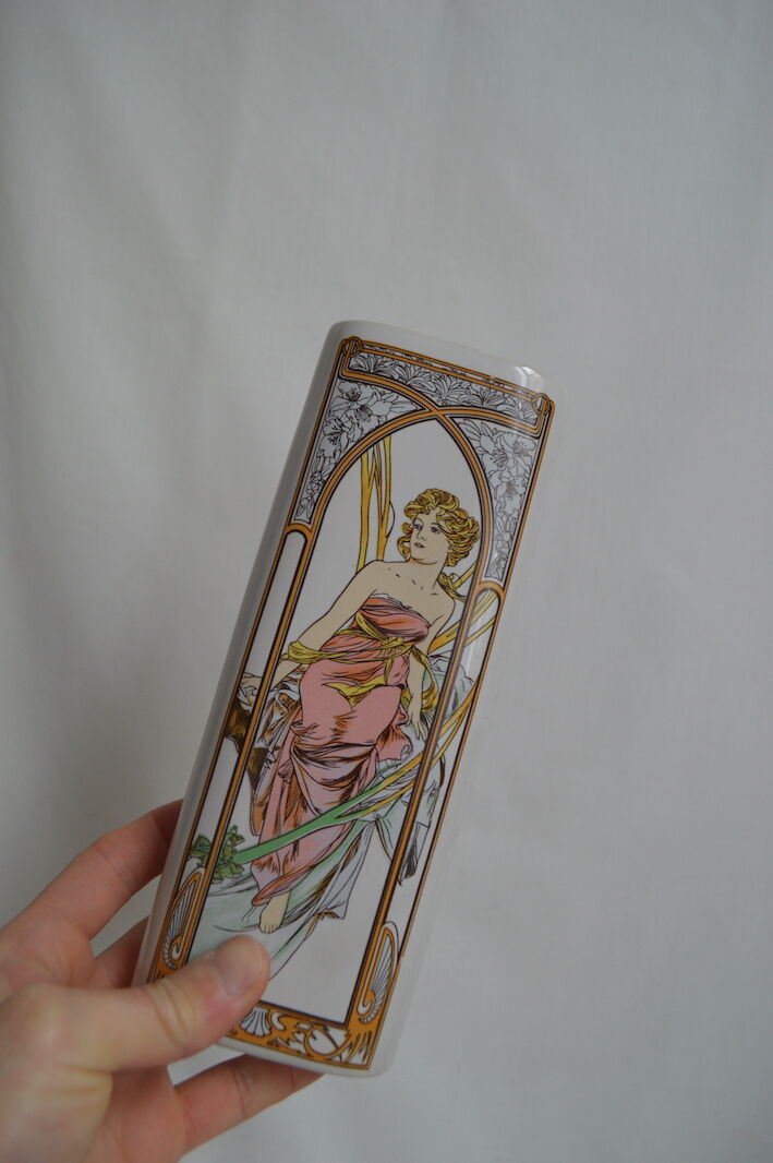 Pair of vases after Alfons Mucha