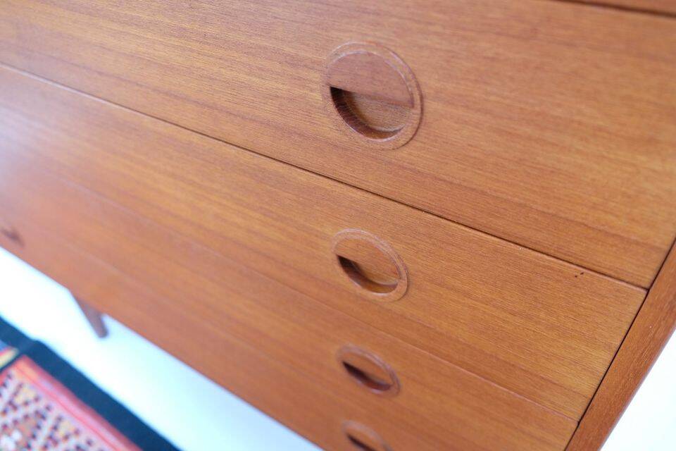 Commode vintage rétro années 60-70 HG Møbler en teck, style années 60-70.