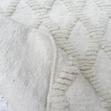 Tunisian Berber Rug, Ecru Wool – Handwoven, Bohemian & Minimalist Style