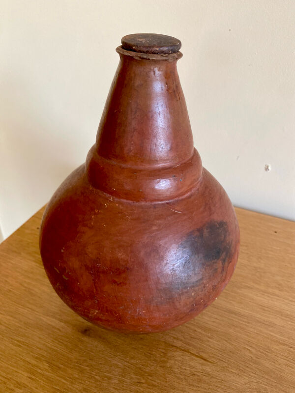 Vase bouteille de saké en terre cuite artisanale