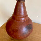 Handmade terracotta sake bottle vase