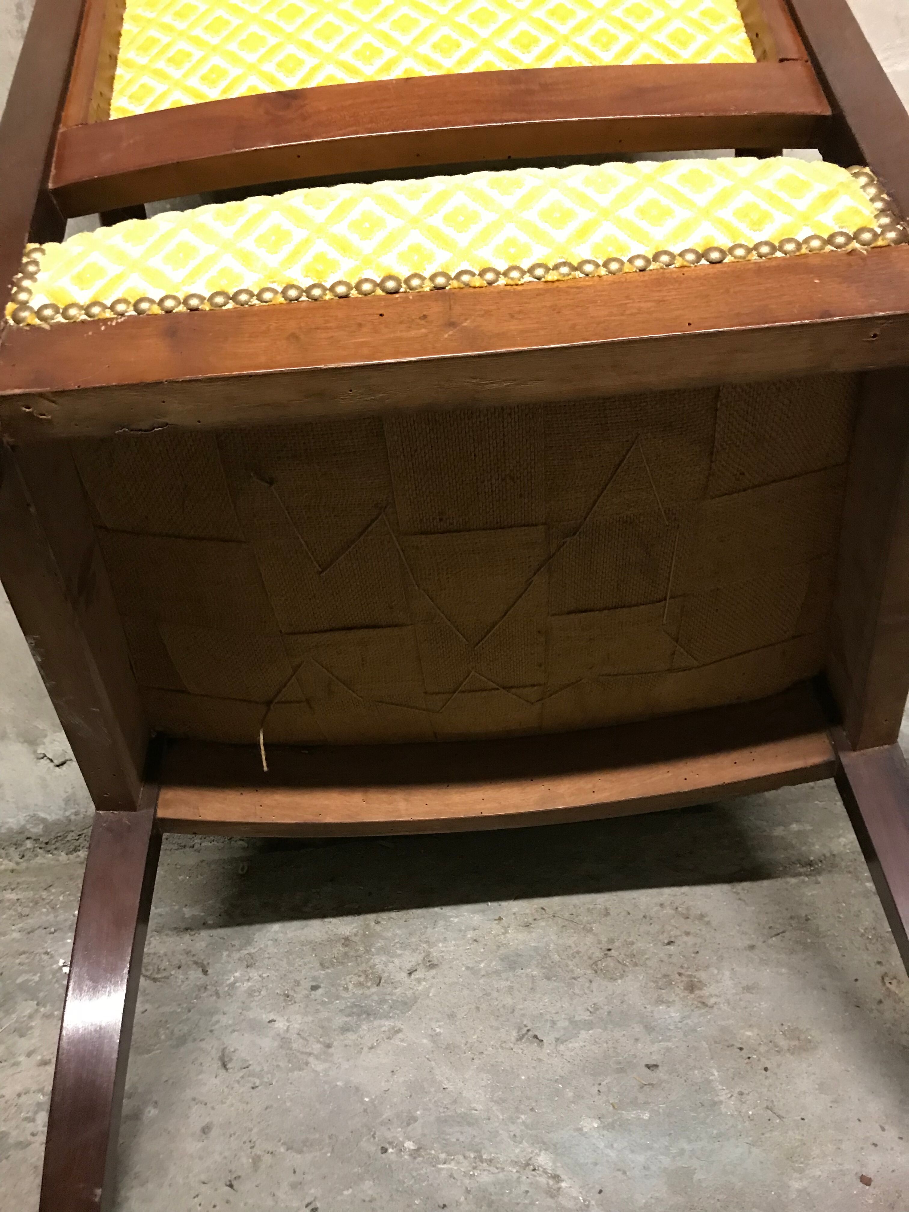 Pair of armchairs catering Empire mahogany 19th