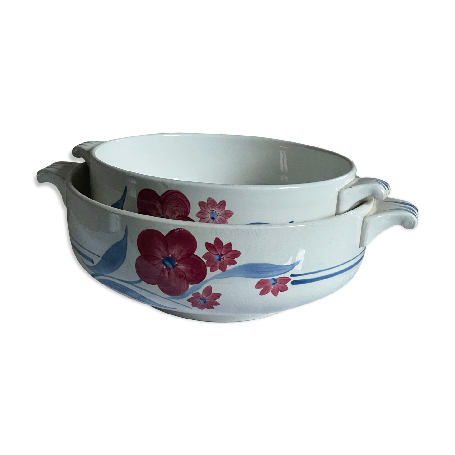 2 salad bowls Art Deco Gien pontoise