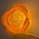 Original amber orange resin lamp in the shape of a cabbage, dating from the years.