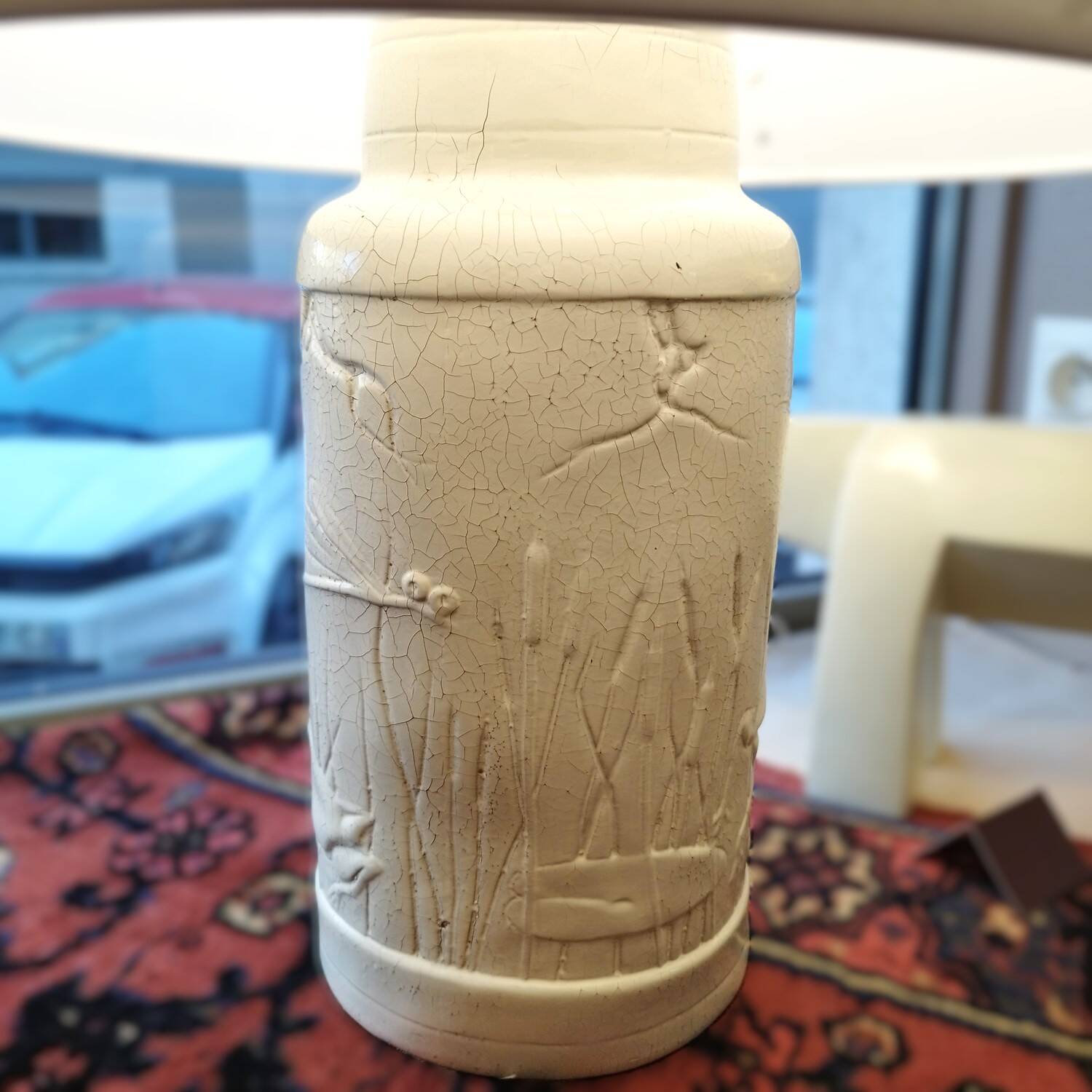 Lamp with dragonflies and frogs, Claude Gourret, 1980