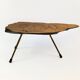 Original coffee table by Carl Aubock, large tree trunk in walnut from the mid-century, 1950s.