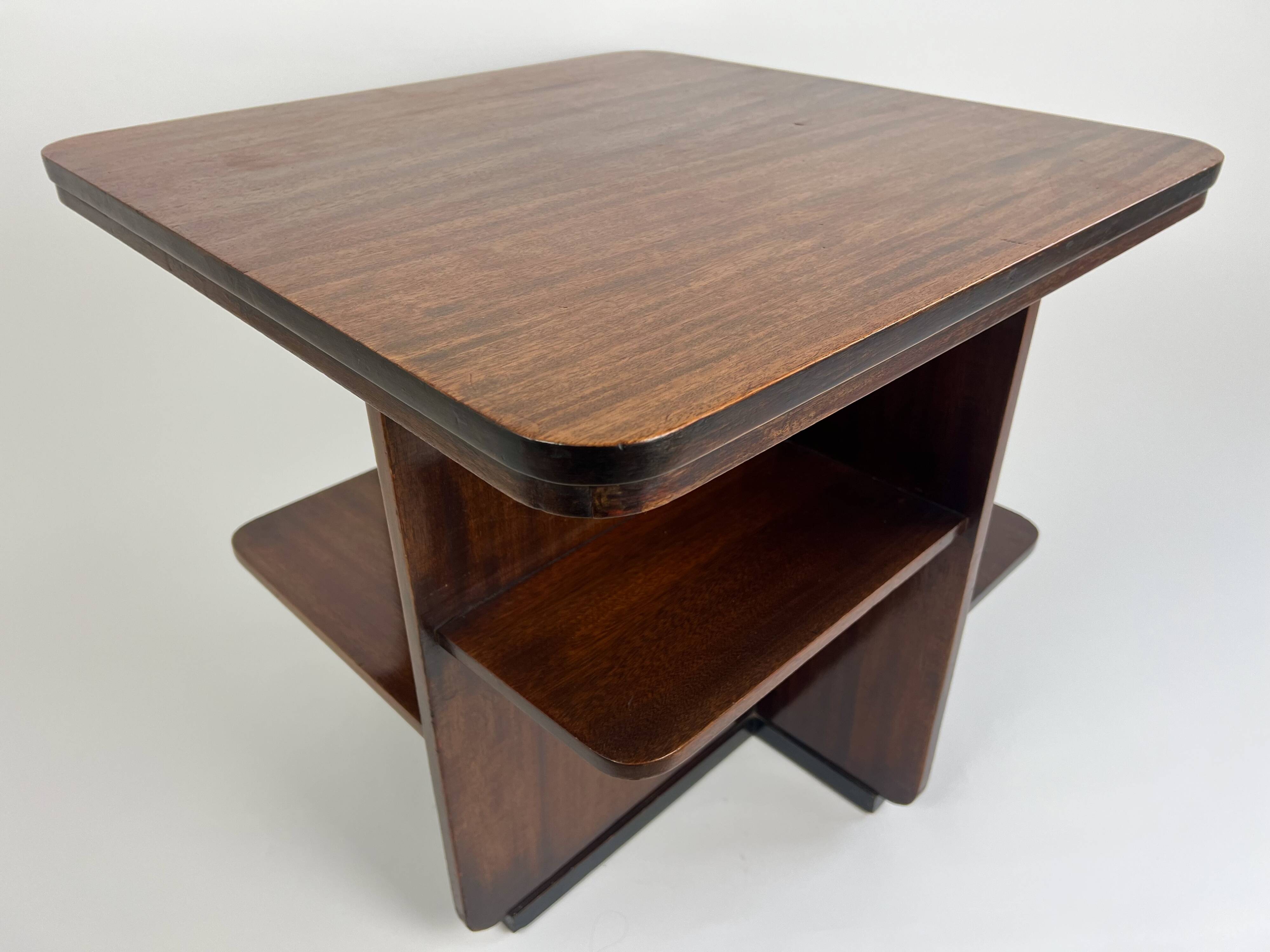 Antique art deco book / side table by Waring & Gillow, England c.1930