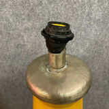 40s pair of enamelled ceramic conical lamps