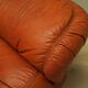 Red leather sofa, Italian design, 1970s, manufacturer: PelleRossi