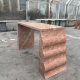 Sculptural solid stone desk / console
