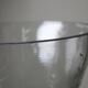 Very large vintage engraved blown glass vase from the 2000s in an antique style