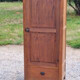 Old Parisian wardrobe 1 door 1stiroir in beech and ash