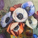 Still life with anemones, signed early 20th century