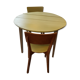 Green green vintage wood round table