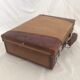 Cloth suitcase and leather vintage