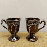 6 vintage mazagrans Sars Poterie