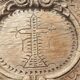 18th century carved wooden plaque bas-relief panel