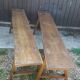Paire de bancs de ferme