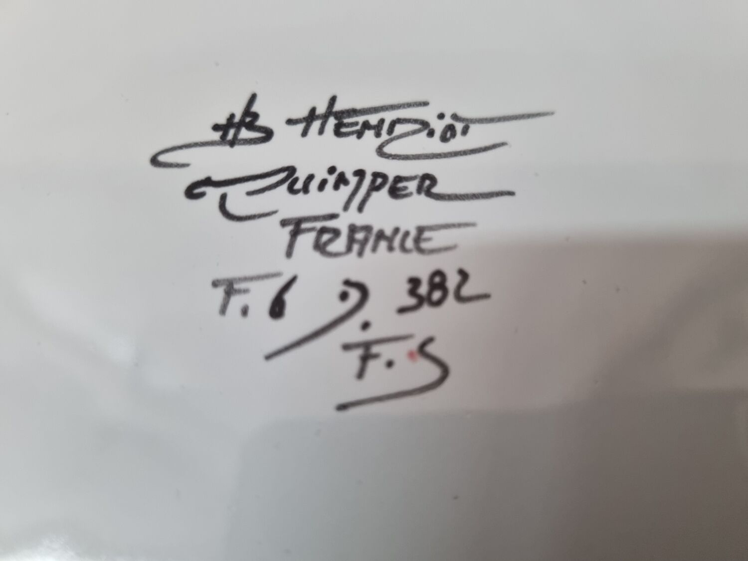 HB Henriot Quimper earthenware plate