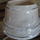 Lustre support inox globe tulipe verre Clichy rose