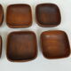 Lot de 8 ramequins  scandinave en teck