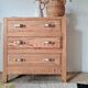 Antique pine chest of drawers, 3 drawers, raw wood