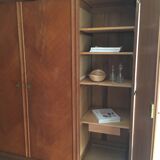 Vintage 3-doors cabinet with feet compass