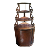 English bookcase neckline in blond mahogany from the 1850s period