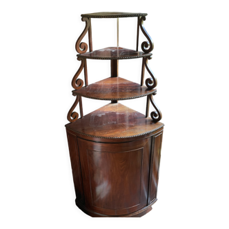 English bookcase neckline in blond mahogany from the 1850s period