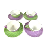 Lot de 4 tasses a café et sous tasses de Digoin