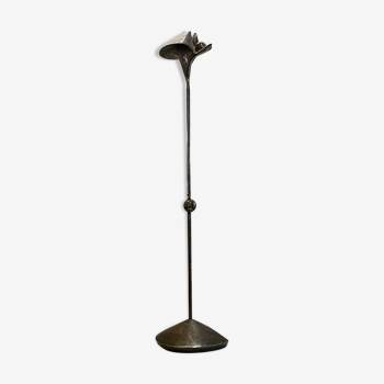 Brutalist bronze candle holder, 1970's